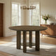 Clera Round Dining Table | Open Shelf Base | Brown Rubberwood 47"