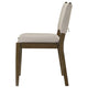 Clera Upholstered Dining Side Chair | Tie Details | Set of 2 | Brown Wood