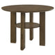 Clera Round Counter-Height Table | Open Shelf | Brown Rubberwood 47"