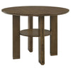 Clera Round Counter-Height Table | Open Shelf | Brown Rubberwood 47"