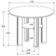 Clera Round Counter-Height Table | Open Shelf | Brown Rubberwood 47"