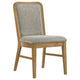 Elora Dining Side Chair | Set of 2 | Gray Fabric | Weathered Natural Wood