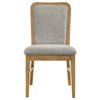 Elora Dining Side Chair | Set of 2 | Gray Fabric | Weathered Natural Wood