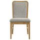 Elora Dining Side Chair | Set of 2 | Gray Fabric | Weathered Natural Wood
