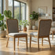 Elora Dining Side Chair | Set of 2 | Gray Fabric | Weathered Natural Wood