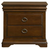 Gravis Nightst& with 3 Drawers | Classic Crown Moldings | Cherry Brown 28"