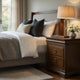 Gravis Nightst& with 3 Drawers | Classic Crown Moldings | Cherry Brown 28"