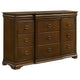 Gravis Wide Dresser Chest | 9 Drawers & 2 Hidden Drawers | Cherry Brown