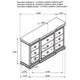 Gravis Wide Dresser Chest | 9 Drawers & 2 Hidden Drawers | Cherry Brown