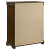 Gravis Tall Dresser Chest with 4 Drawers | Crown Moldings | Cherry Brown