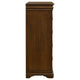 Gravis Tall Dresser Chest with 4 Drawers | Crown Moldings | Cherry Brown