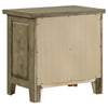 Hazel Nightst& | 2 Drawers | Antique Nickel Knobs | Oak Brown Wood 25"