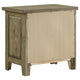 Hazel Nightst& | 2 Drawers | Antique Nickel Knobs | Oak Brown Wood 25"