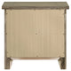 Hazel Nightst& | 2 Drawers | Antique Nickel Knobs | Oak Brown Wood 25"