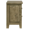 Hazel Nightst& | 2 Drawers | Antique Nickel Knobs | Oak Brown Wood 25"