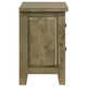 Hazel Nightst& | 2 Drawers | Antique Nickel Knobs | Oak Brown Wood 25"