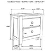 Hazel Nightst& | 2 Drawers | Antique Nickel Knobs | Oak Brown Wood 25"