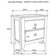 Hazel Nightst& | 2 Drawers | Antique Nickel Knobs | Oak Brown Wood 25"