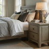 Hazel Nightst& | 2 Drawers | Antique Nickel Knobs | Oak Brown Wood 25"