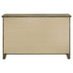 Hazel Wide Dresser | 6 Drawers | Antique Nickel Metal | Oak Brown Wood