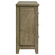 Hazel Wide Dresser | 6 Drawers | Antique Nickel Metal | Oak Brown Wood