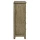 Hazel Tall Dresser Chest | 5 Drawers | Antique Nickel Metal | Oak Brown Wood