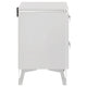 Ivana Nightst& with 2 Drawers | White Geometric Texture Wood 25"