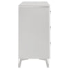 Ivana 63" Wide Dresser with 6 Drawers | Geometric Front | White Wood