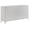 Ivana 63" Wide Dresser with 6 Drawers | Geometric Front | White Wood