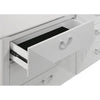 Ivana 63" Wide Dresser with 6 Drawers | Geometric Front | White Wood