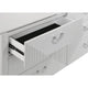 Ivana 63" Wide Dresser with 6 Drawers | Geometric Front | White Wood