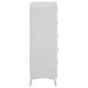 Ivana Tall Dresser Chest with 5 Drawers | Geometric Front | White Wood