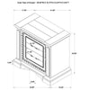 Jenie Nightst& | 2 Drawer & USB Port | Vintage White Wood 32"