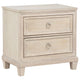 Kylie Nightst& with 2 Drawers | Tapered Legs | Washed Oak Wood 27"