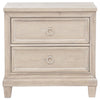 Kylie Nightst& with 2 Drawers | Tapered Legs | Washed Oak Wood 27"