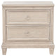 Kylie Nightst& with 2 Drawers | Tapered Legs | Washed Oak Wood 27"