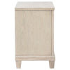 Kylie Nightst& with 2 Drawers | Tapered Legs | Washed Oak Wood 27"