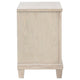 Kylie Nightst& with 2 Drawers | Tapered Legs | Washed Oak Wood 27"