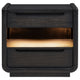 Lina Nightst& with 2 Drawers | LED Light | Dual USB Port | Black Wood
