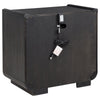 Lina Nightst& with 2 Drawers | LED Light | Dual USB Port | Black Wood