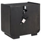 Lina Nightst& with 2 Drawers | LED Light | Dual USB Port | Black Wood