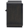 Lina Nightst& with 2 Drawers | LED Light | Dual USB Port | Black Wood