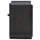 Lina Nightst& with 2 Drawers | LED Light | Dual USB Port | Black Wood