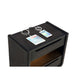 Lina Nightst& with 2 Drawers | LED Light | Dual USB Port | Black Wood