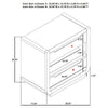 Lina Nightst& with 2 Drawers | LED Light | Dual USB Port | Black Wood