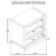 Lina Nightst& with 2 Drawers | LED Light | Dual USB Port | Black Wood