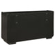 Lina Wide Dresser with 8 Drawers | Integrated H&les | Black Wood