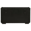 Lina Wide Dresser with 8 Drawers | Integrated H&les | Black Wood