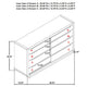 Lina Wide Dresser with 8 Drawers | Integrated H&les | Black Wood