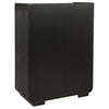 Lina Tall Dresser Chest with 5 Drawers | Integrated H&les | Black Wood